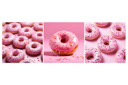 sweet pink donut background, a Background Photo by pikepicture