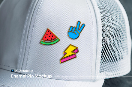 Enamel Pin Mockup, a Merchandise Mockup by sweetmaroon.studio