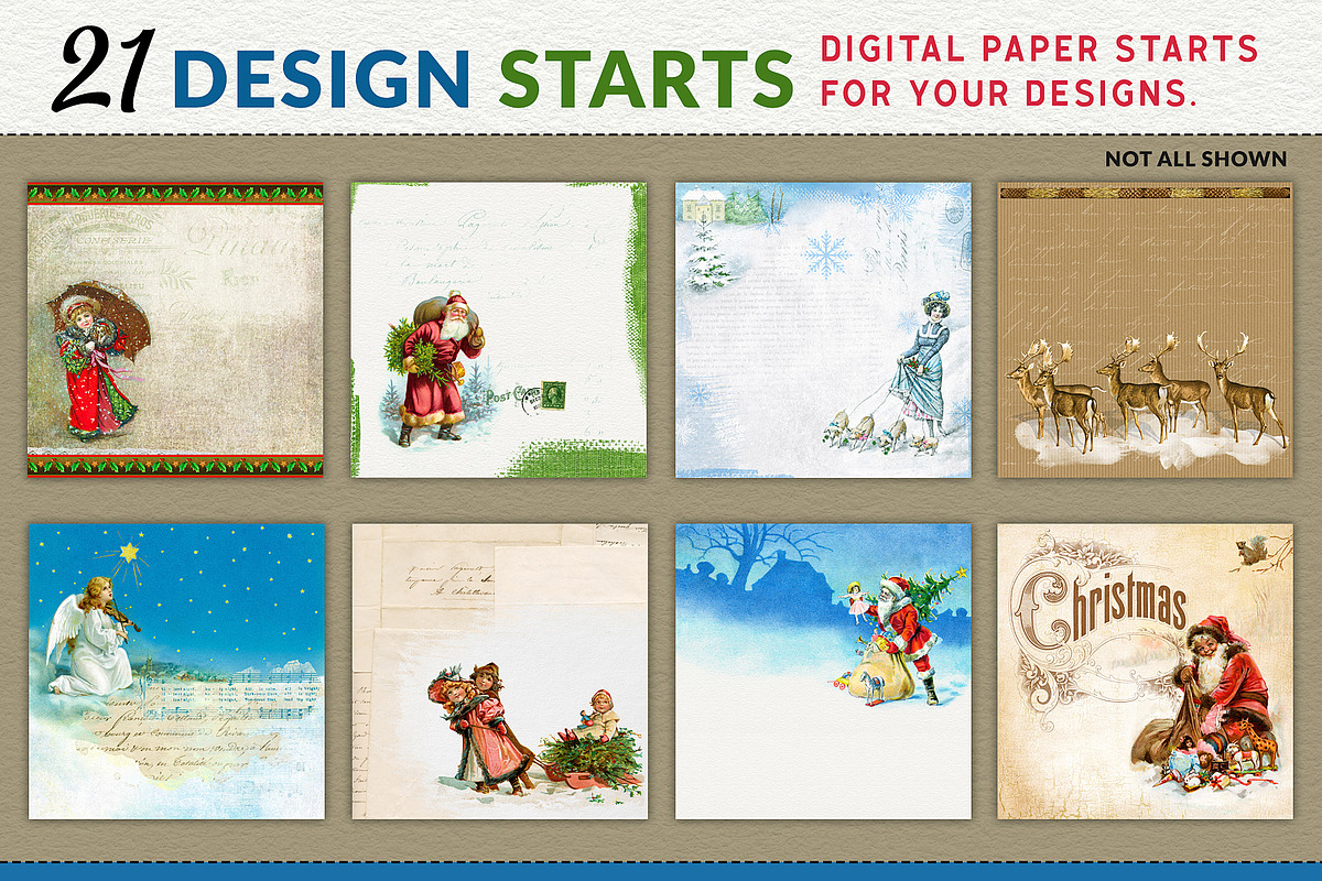 Complete Vintage Christmas Graphics, a Seasonal Illustration by French Kiss Collections (Photo 26 of 28)