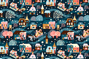 Festive Winter Town, a Graphic by Tanna.ART (Thumbnail 2 of 19)