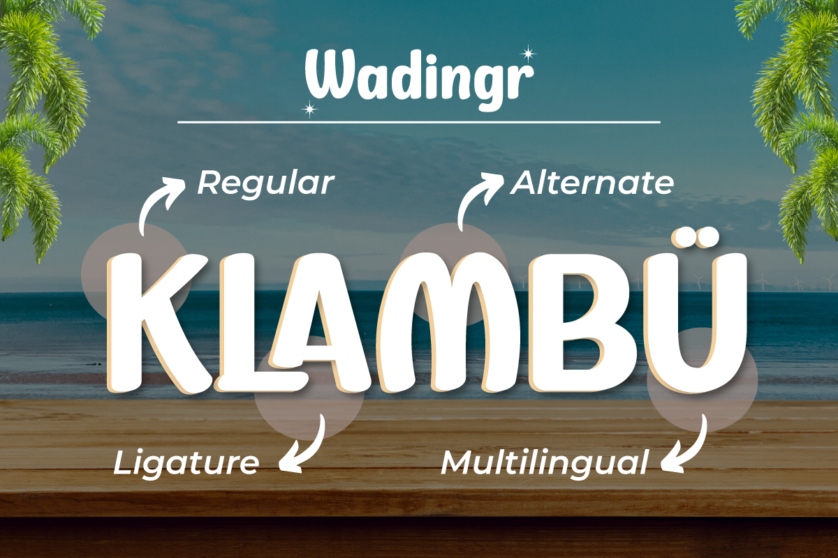 Wadingr | Summer San Serif Display, a Sans Serif Font by twinstd (Photo 2 of 10)