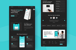 HomeSync - Smart Home Landing Page