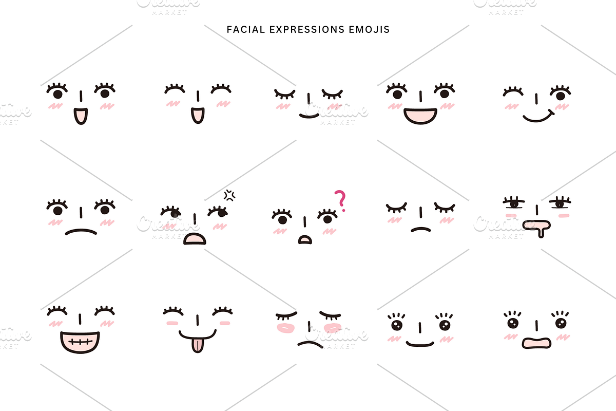 Face emotion emojis, an Emoji Icon by Pinkbrush (Photo 3 of 5)