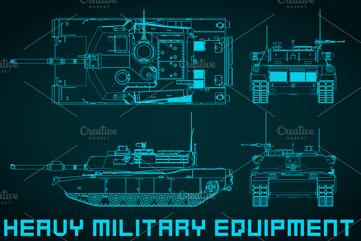 Heavy military equipment blueprints, a Transportation Illustration by Blacklight (Photo 3 of 3)