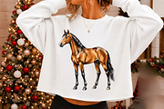 Watercolor Horse Clipart, an Animal Illustration by fashionaddict (Thumbnail 5 of 7)