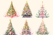 Victorian Christmas tree, clipart, a Decorative Illustration by Hello My Print (Thumbnail 4 of 10)