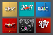 2017 Happy New Year Greeting Cars, a Background Graphic by GalaStudio (Thumbnail 4 of 10)