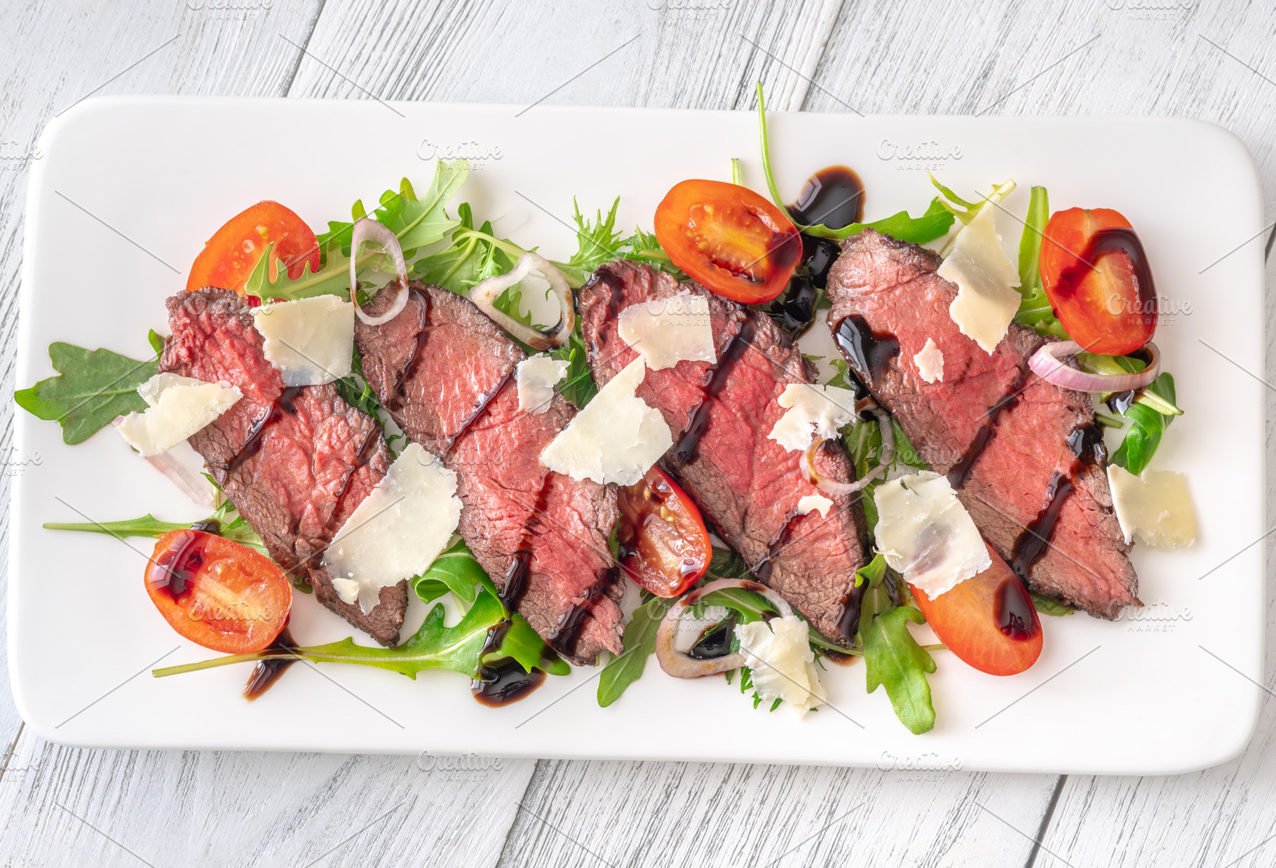 Italian beef tagliata salad, a Food & Drink Photo by Alexander Prokopenko