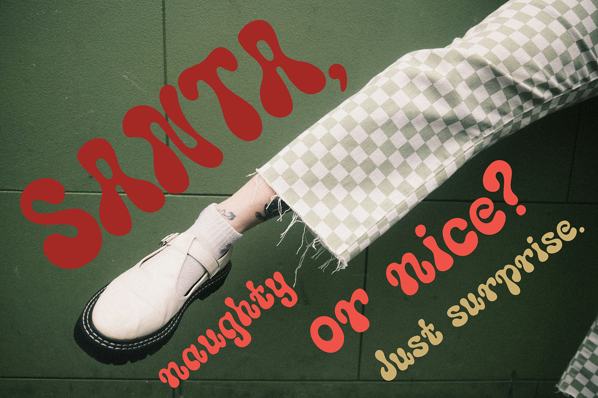 SnowWeaver Bubbly Christmas Font Y2K, a Sans Serif Font by Struvictory.art (Photo 5 of 8)