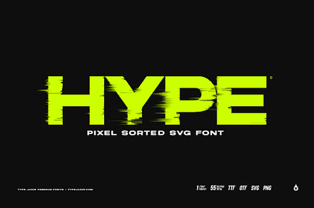 Hype SVG Font, a Font by TypeJuice™
