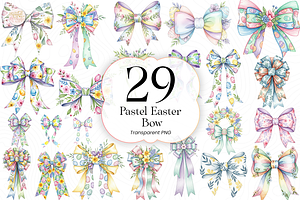 Pastel Easter Bow PNG Clipart Cute., an Object Illustration by KennedyStudio