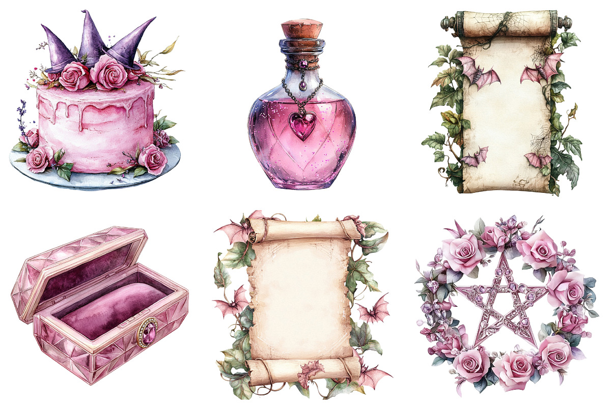 Pink Coquette Halloween Coffee Png, an Illustration by SinaCreation (Photo 3 of 5)