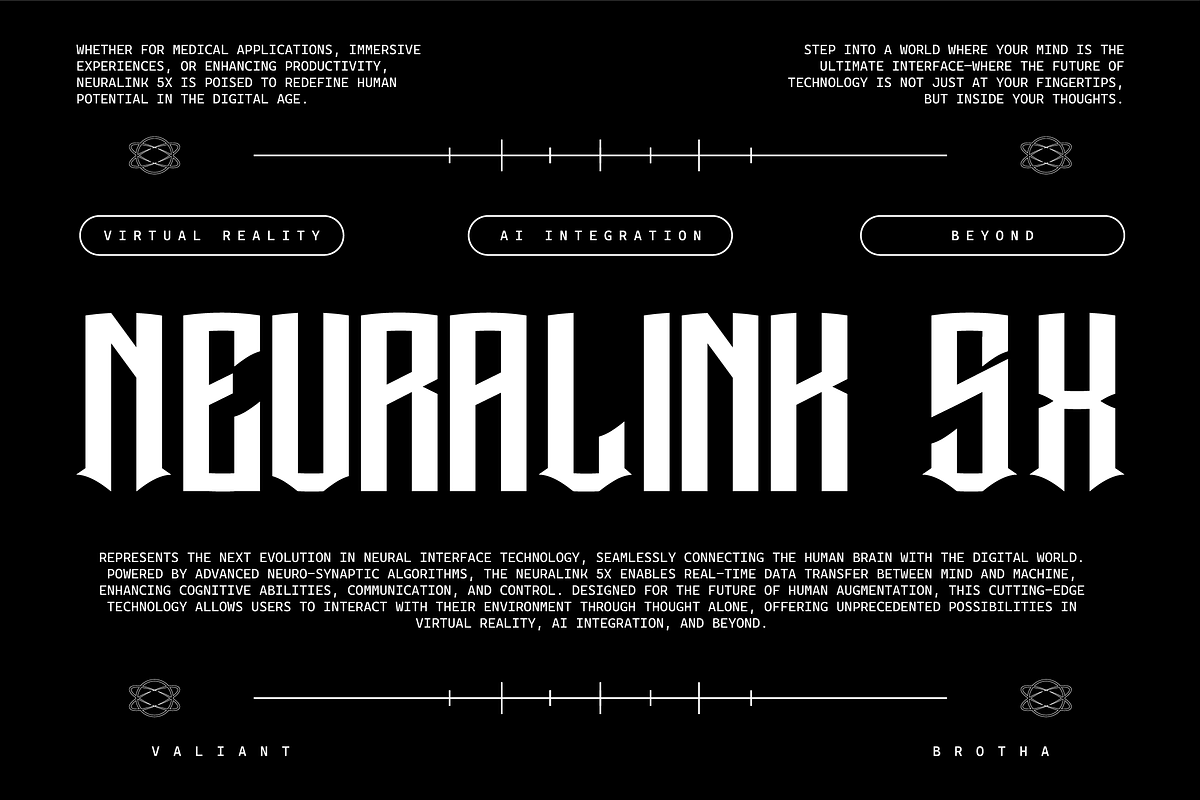 VB Exunite - Futuristic Font, a Serif Font by VALIANTBROTHA (Photo 4 of 9)