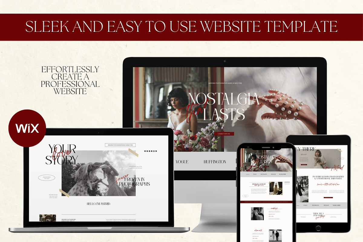 Wix Website Template Photography, a Wix Template by Branding Babe Co. (Photo 2 of 10)