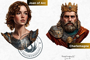 Historical figures clipart Set, a Person Illustration by ThatsDesignArt (Thumbnail 8 of 10)