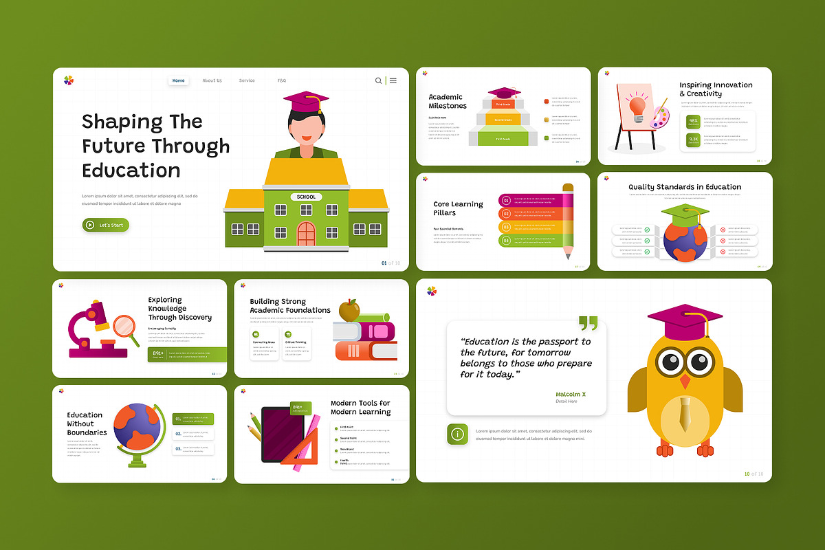 School and Education Infographic PPT, a Presentation Template by Antstheme (Photo 4 of 4)