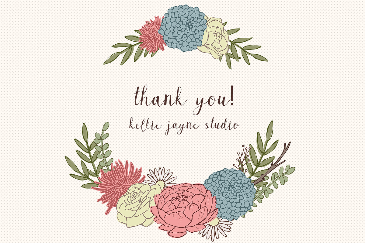 Vintage Rustic Florals, an Illustration by Kellie Jayne Studio (Photo 11 of 11)