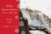 Kitten / Wintertime, an Animal Illustration by Victoria_Novak (Thumbnail 3 of 3)