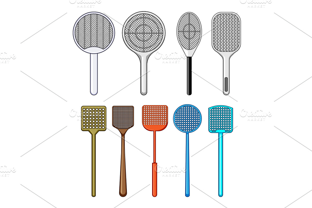 Different fly swatter designs for, an Animal Illustration by pikepicture