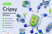Cripsy Cryptocurrency 3D Icons, a 3D by Welovegraphics (Thumbnail 1 of 10)