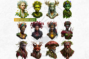 Grove Guardians Fantasy Cliparts, a Person Illustration by ThatsDesignArt (Thumbnail 6 of 10)