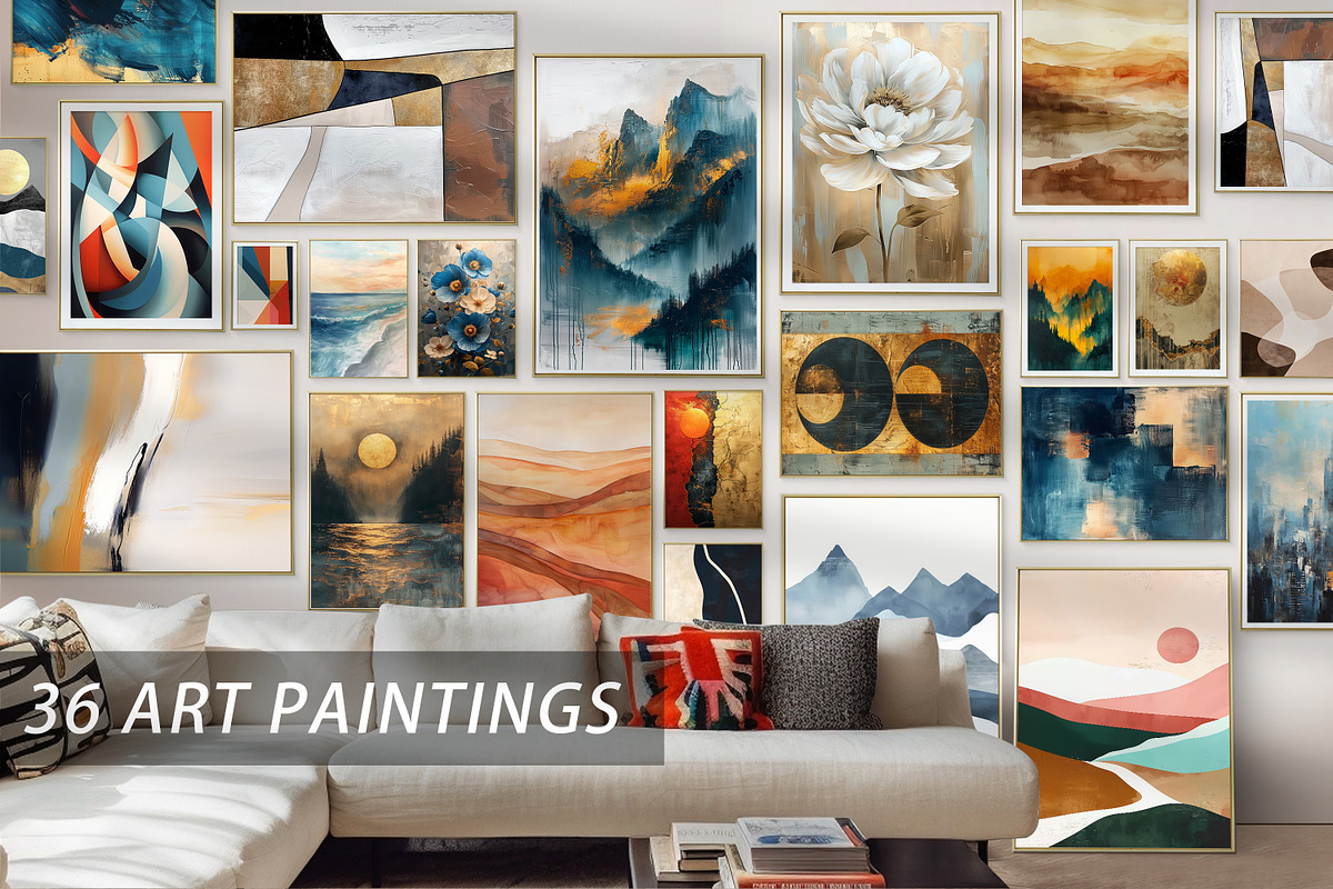 36 abstract paintings, a Decorative Illustration by DamonYang's shop (Photo 1 of 8)