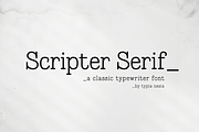 Scripter - Typewriter Font, a Serif Font by Typia Nesia (Thumbnail 1 of 11)