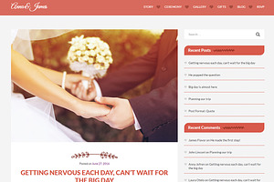 Amore: WordPress Wedding Theme