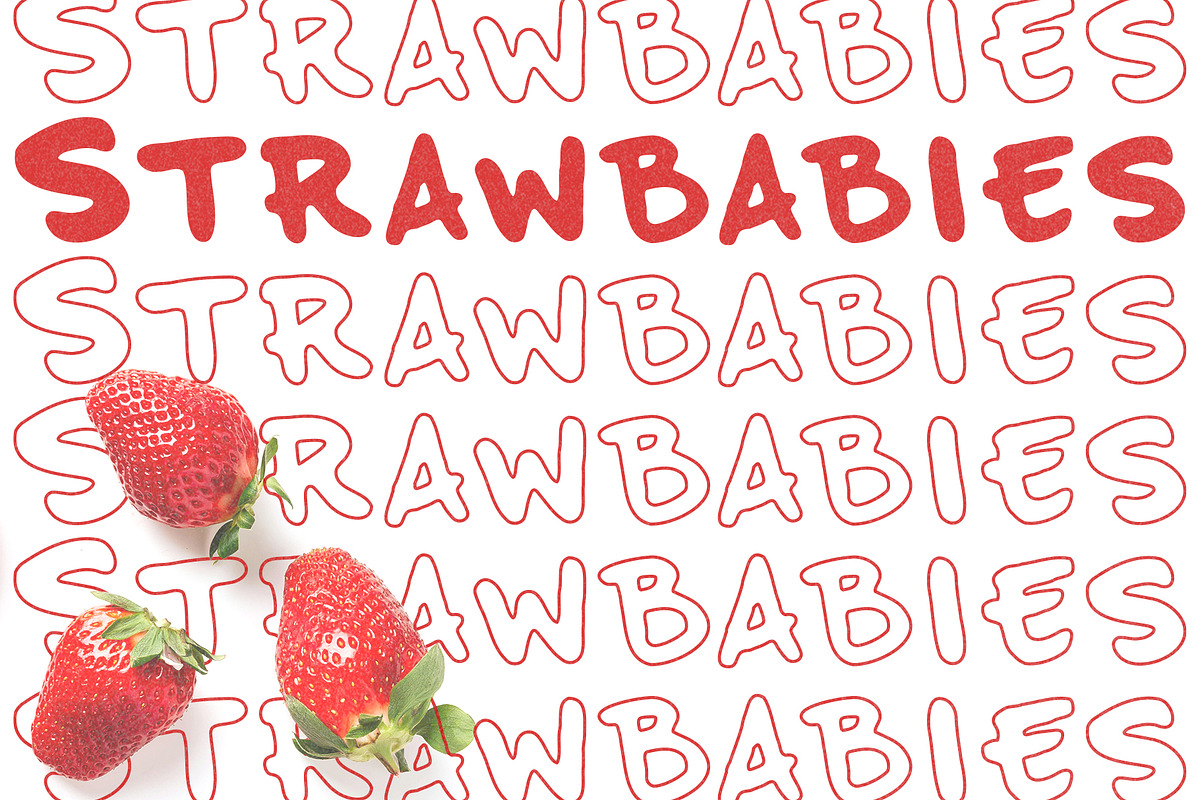 Strawbabies, a Handwritten Font by fancypandadesign (Photo 3 of 3)