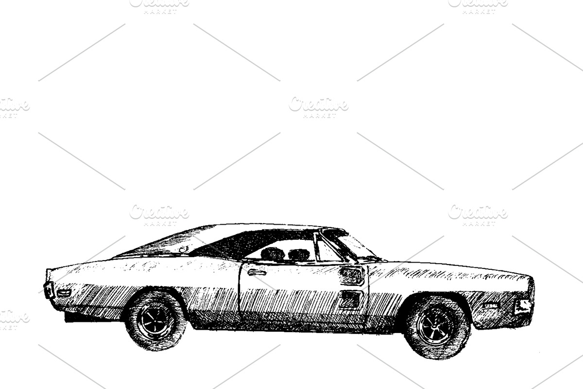 American Muscle Motors Drawings, a Sport Illustration by Doggy Days (Photo 5 of 8)