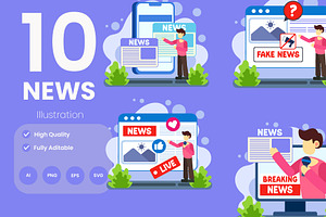 News Illustration Pack, an Illustration by baii09