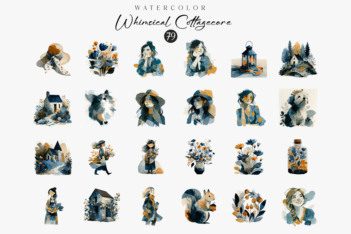 Whimsical Cottagecore Clipart, an Illustration by CreationArt (Photo 4 of 4)
