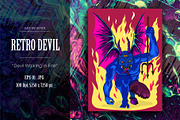 Vintage Cartoon Devil. Art., a Decorative Illustration by KENO Mascots (Thumbnail 1 of 6)
