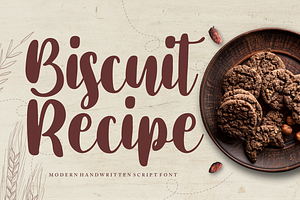 Biscuit Recipe Handwritten Font