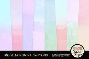 Pastel Monoprint Gradients Textures