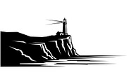 Lighthouse Coastal Cliff Silhouette, a Graphic by hafijul (Thumbnail 8 of 15)