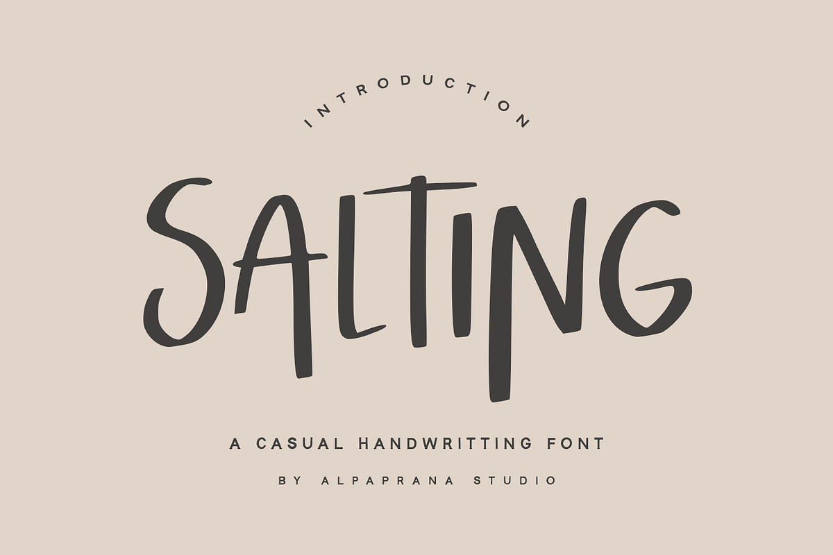 Salting - Handwritten Font, a Handwritten Font by Alpaprana (Photo 1 of 9)