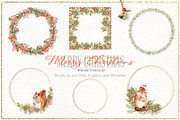 Merry Christmas Watercolor Set, an Illustration by TanataDesign (Thumbnail 3 of 10)