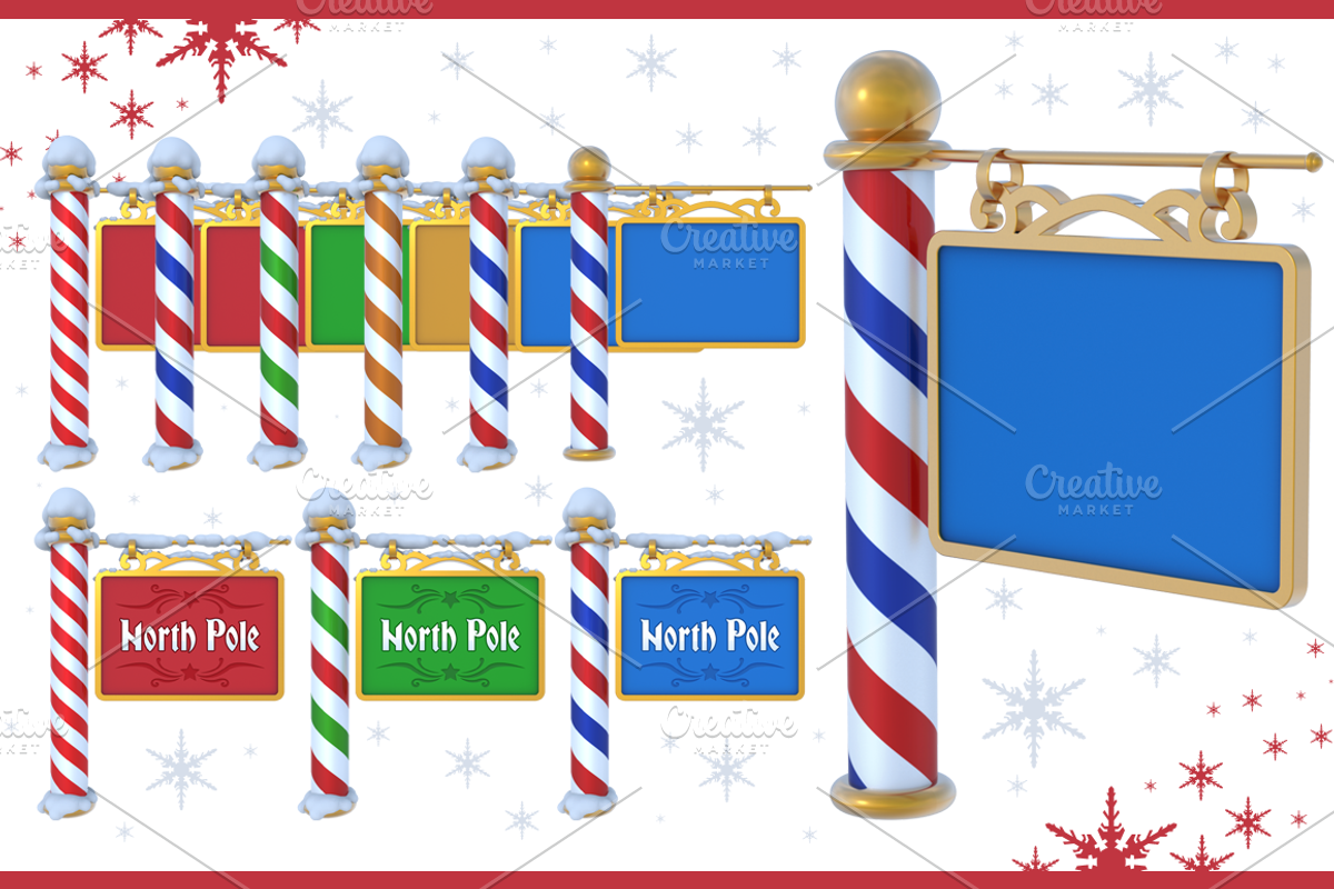 North Pole Sign - 3D preview 4