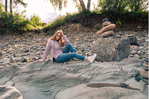 Woman at the river Katun, a Person Photo by Jan Jack Russo Media