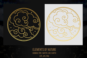 Elements Of Nature. Vector Art