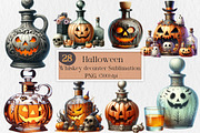 Halloween Whiskey decanter Clipart, an Illustration by Creative Art (Thumbnail 1 of 4)