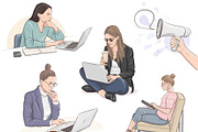 Office People. VECTOR illustrations, a Person Illustration by Natalka Dmitrova art (Thumbnail 3 of 3)