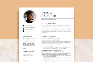 Professional resume template, a Resume Template by VictoriousVita