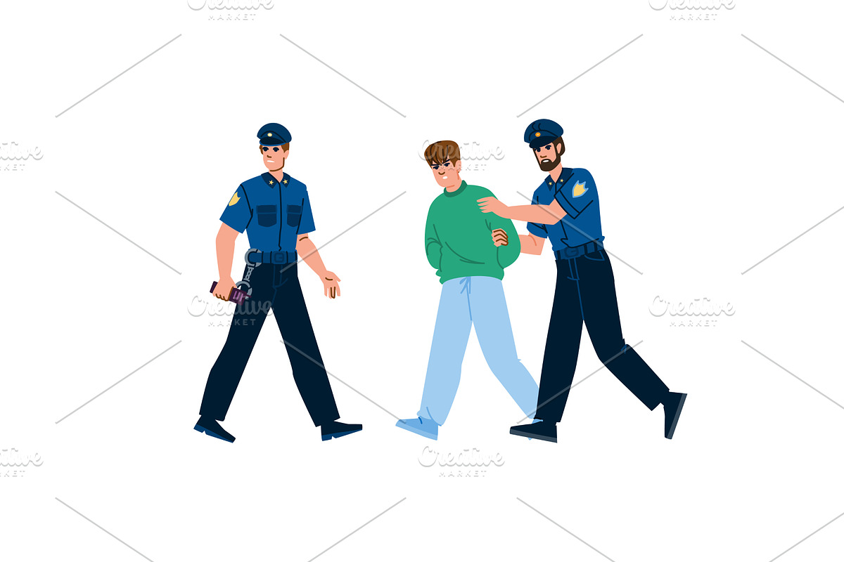 uniform policeman vector, a Person Illustration by pikepicture
