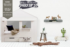 Kids Room Wall/Frame Mock Up 20