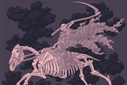 Design set Riders on horseback, an Animal Illustration by Vector Engraving (Thumbnail 3 of 4)