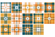 #232 Seasonal Pixel Ornaments, a Pattern Graphic by Plaid4You (Thumbnail 2 of 5)