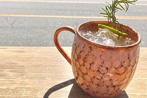 Moscow Mule with Rosemary Garnish