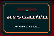 Aysgarth Ornate Pixel Font, a Font by SelfBuild Type (Thumbnail 1 of 6)